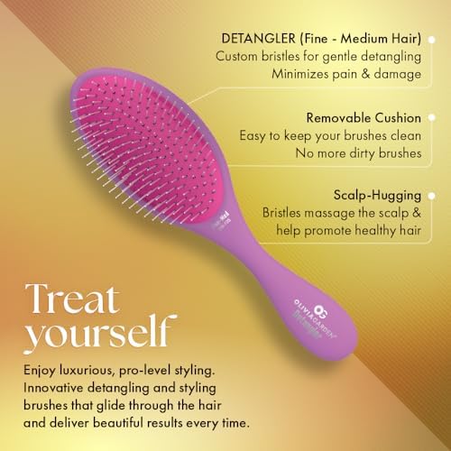 Olivia Garden Aurora Detangler Brush for Wet and Dry Fine to Medium Hair - Detangling Brush for Women, Men, Kids - Image 2