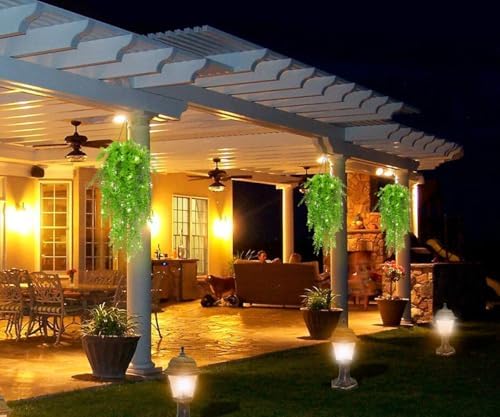 RECUTMS Artificial Hanging Plants Wall Decor Faux Draping Plant with Lights - Image 3