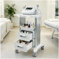 Medical Trolley Cart Mobile with Drawers, Hospital Ultrasound Cart with 4 Silent Swivel Wheels, Portable Medical Trolley Carts, 225 LBS Load, for Beauty, Salon, Clinic and Lab by Unknown