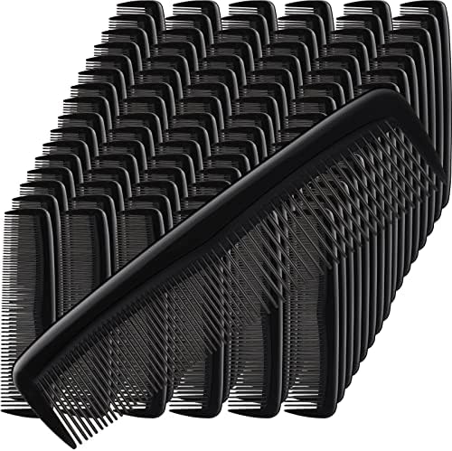 150 Pcs Combs Bulk, 5" Black Fine and Wide Tooth Plastic Comb for Women Men by Mimorou