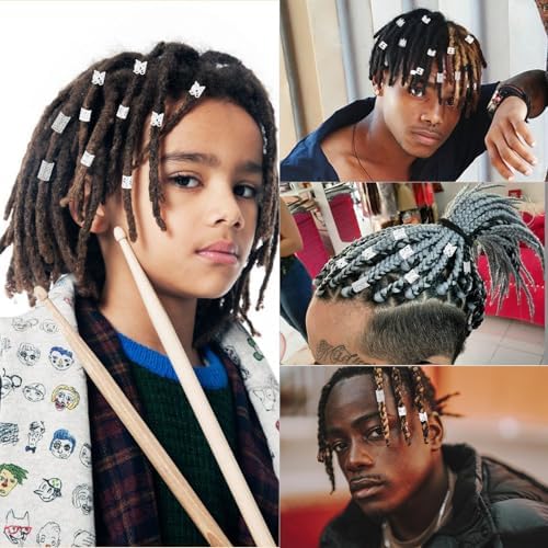 190 Pcs Hair Jewelry for Braids,Gold Hair Jewelry for Braid Accessories,Loc Jewelry for Hair Dreadlock with Ring Cuffs Clips Charm Dreadlock Accessories Hair Decorations for Men Women Girl (Silver) - Image 4