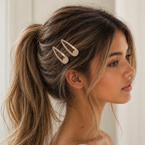 40 Counts Metal Snap Hair Clips, 2 Inch Hair Barrettes for Women Taupe - Image 3
