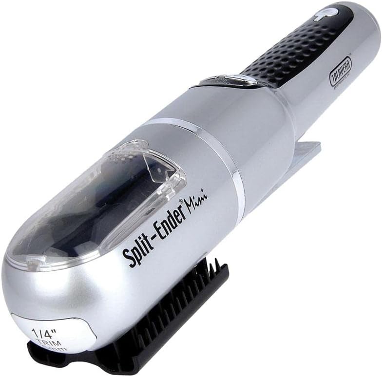 Split-Ender Mini – Original Cordless Split End Hair Trimmer for Dry, Damaged, Brittle, Frizzy, Curly or Straight Hair 3 AAA Battery Operated Hair Clipper for Home Use – Silver - Image 2