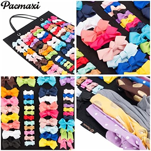 PACMAXI Baby Girl Hair Bows Holder, Hair Clips Storage Hanger For Ribbons - Image 3