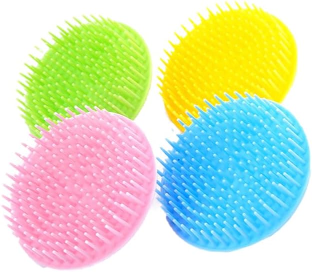 Beaupretty 4 Pack Shampoo Brush Scalp Massager Hair Brush for Deep Cleansing Hair Care and Daily Scalp Massage Ergonomic Shower for Home Barber Shop by Beaupretty