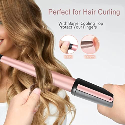 JAETON Hair Curling Iron Wand 0.5-1",210℃ for Classic Curls&Natural Waves - Image 5