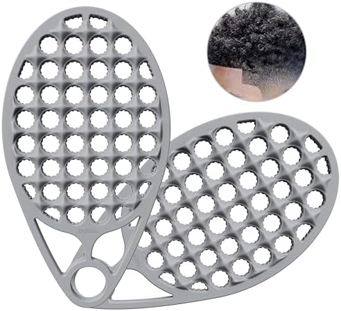 KOUPA Magic Silicone Curly Hair Brush, One Piece Twist Curl Comb for Afro Curls, Washable Hair Tool for Men Women, Grey, 2 Pieces by WelcometoKOUPA