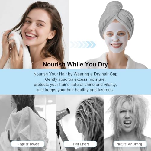 Microfiber Hair Drying Towel Wrap,Hair Turbans Towel for Wet Hair - Image 7