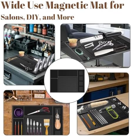 Adevar Magnetic Barber Mat for Clippers,Barber Station Organizer Mat for Beauty Tools,Professional Non-Slip Matt - Image 7