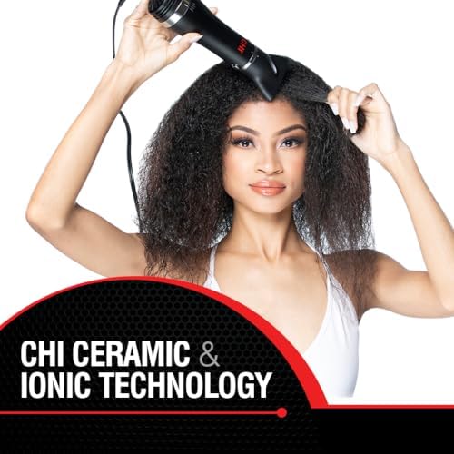 CHI Volumizer 4-in-1 Blowout Brush Hair Dryer, Black - Image 4