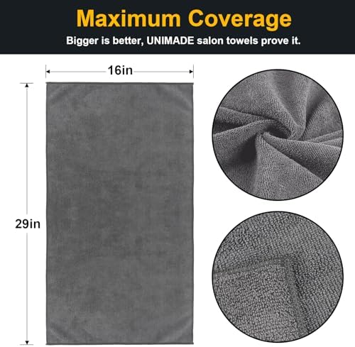 UNIMADE Salon Towels 2 Pack, Super Soft Microfiber Gym Towels - Image 2