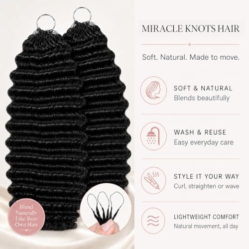 Human Crochet Hair for Black Women Feather Miracle Knots Crochet Human Hair - Image 3