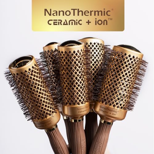 Olivia Garden NanoThermic Ceramic + Ion Round Thermal Hair Brush - Not Electrical - Professional Blowout Brush for Normal to Thick Hair - Image 6