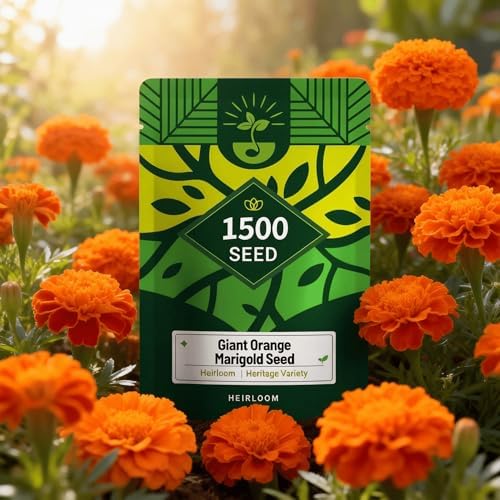 Orange Marigold Seeds for Planting, 1500 Flower Seeds, Pollinator-Friendly - Image 6