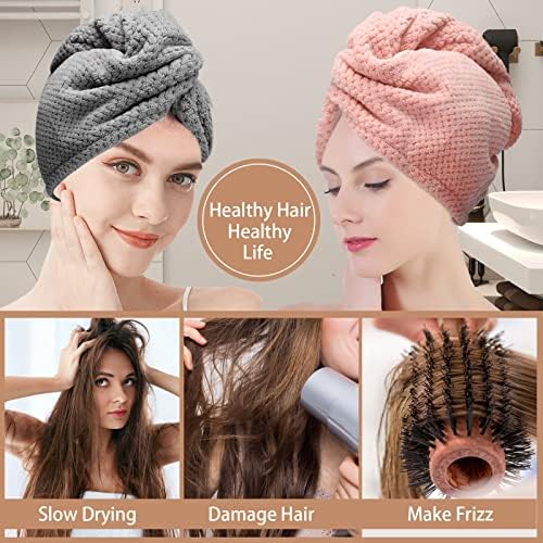 CZZXI 3 PCS Microfiber Hair Towel, Hair Wraps for Women Wet Hair - Image 5
