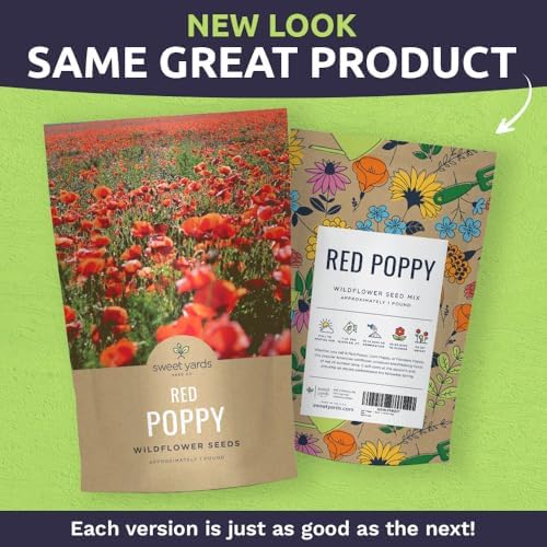 Red Poppy Seeds for Planting - Bulk 1 Pound Bag - Over 3,200,000 Wildflower Seeds - Image 2