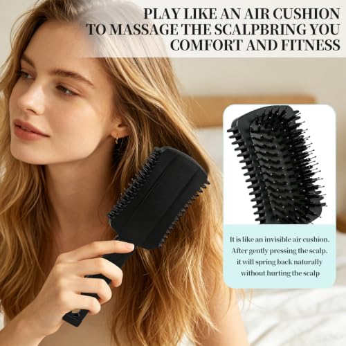 Curly Hair Brush Black, Volume Curl Defining Brush for Effortlessly Detangling Shaping and Styling Men's Women's Curls, Waves & Coils, Curly Hair Products, Reduce Frizz - Image 3