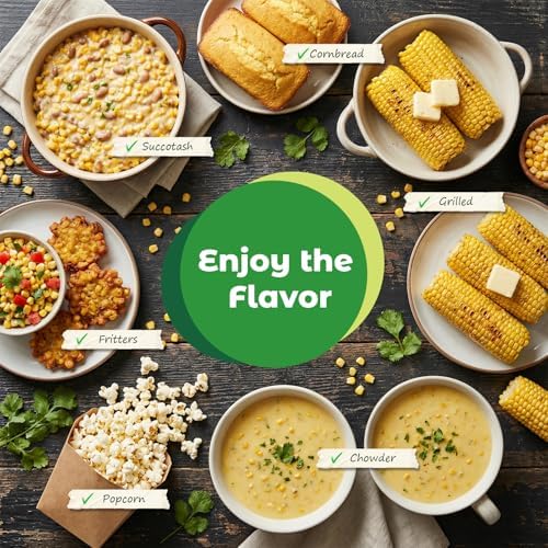 4 Corn Seeds Variety Pack - 200+ Heirloom Corn Seeds for Planting Outdoor, Includes Sweet Corn, Golden Bantam,Silver Queen & Glass Gem Corn, Perfect Home Garden Gift for Beginners, Mom, Her - Image 6