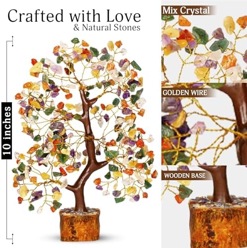 YATSKIA Mix Chakra Tree, Birthday Gifts for Women, Mom & Friends, Handmade Crystal Tree of Life, Boho Room, Shelf & Office Desk Decor, House Warming Gifts - Image 2