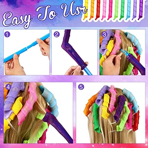 40 Pcs Heatless Spiral Curlers Kit No Heat Curlers Tools for Women - Image 7