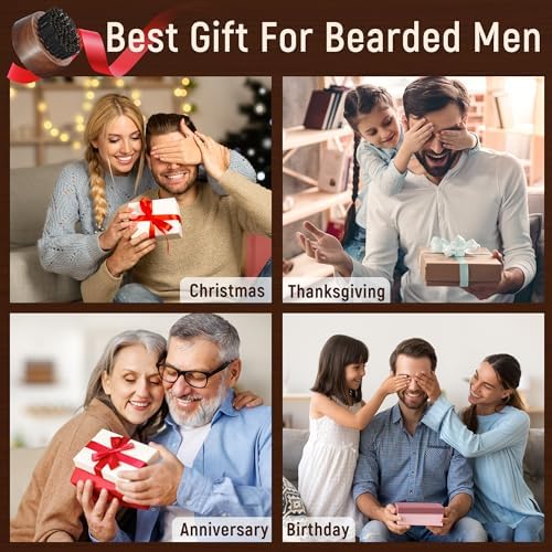 BFWood Beard Brush for Men, Natural Boar Bristles Beard Brush - Image 6
