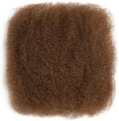 QVR Afro Kinkys Bulk Human Hair for Dreadlock Extensions Repair Locs, Mixed M4/30 Color 22inch Spring Twist Braiding Afro Kinky Human Hair for Locks 50 Gram/Pack - Image 4