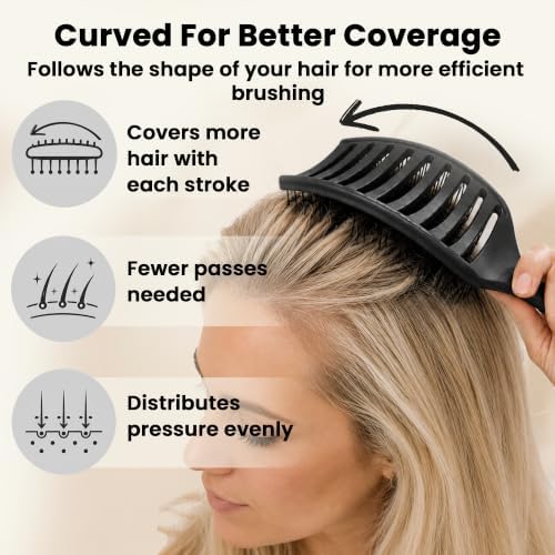 Herstyler Vented Hair Brush - Soft Bristle Detangler for Faster Blow Drying - Image 6