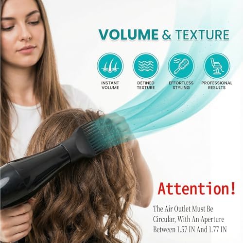 2 Pcs Universal Blow Dryer Comb Attachment Set Black Plastic Hair Concentrator Diffuser Nozzle Replacement Hair Dryer Attachments for Salon and Home Use Hair Dryer Nozzle - Image 2