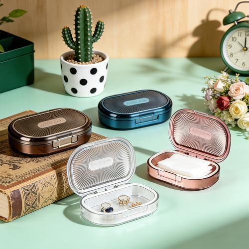 Travel Qtip Holder with Lid,4 Pcs Portable Swab Container,Geen - Image 2