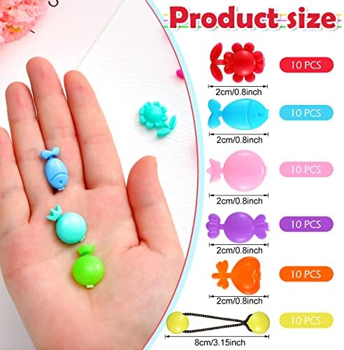 Giegxin 60 Pcs Girls Barrettes Hair Clips Ponytail Ties, Novel Style - Image 2