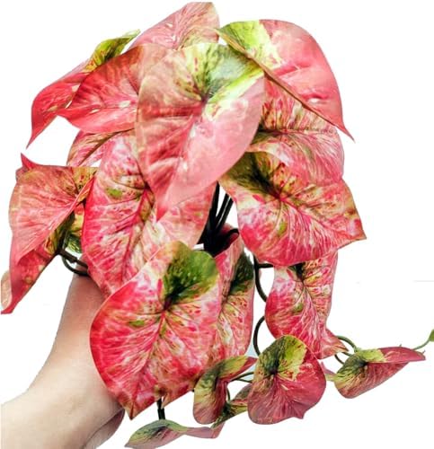 Fake Reptile Plants for Terrarium,Hanging Plant with Suction Cup - Image 2