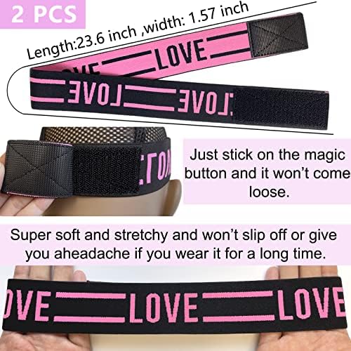 Wig Bands For Keeping Wigs In Place, Lace Melting Band Elastic Bands for Wig Edges, 2 PCS, LovePink - Image 3