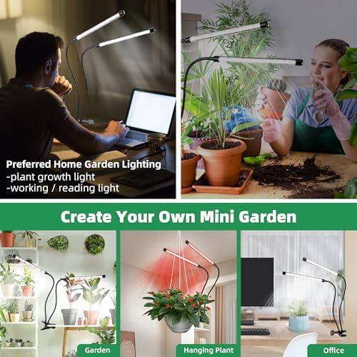 Plant Grow Light 6500K Full Spectrum 84 LED with Clip Grow Lamp 2PCS - Image 3
