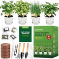 Indoor Herb Garden Starter Kit - Mothers Day Gifts - 4 Non GMO, Heirloom Culinary Herb Seeds, Unique Gardening Gift for Women, Mom, Her, Birthday, Housewarming, Plant Lovers by PLANTMEW