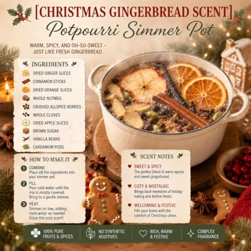 1 Pcs Simmer Pot Stovetop Potpourri 120G Christmas Gingerbread - Image 3