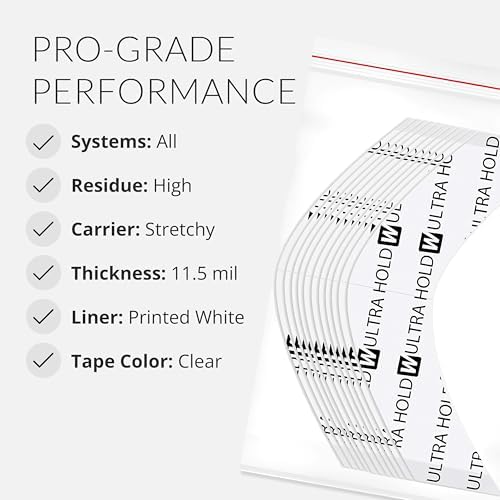 Walker Tape Ultra Hold A Contour Adhesive Strips, Strong Double Sided Wig Tape Tabs for Lace Systems and Tape in Hair Extensions Human Hair, Long Lasting Hairpiece Tape for Replacement Use, 36 Pieces - Image 4