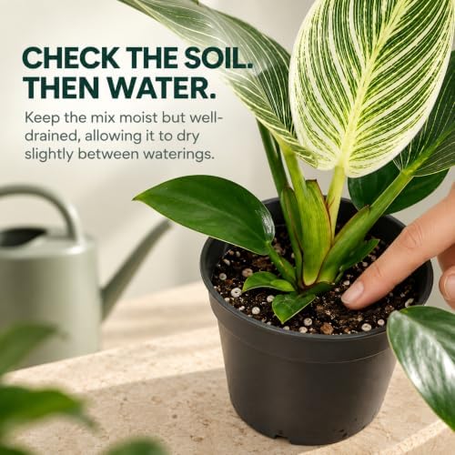 Philodendron Birkin Live Plant - 4" Pot Indoor Air Purifying Houseplant - Image 4