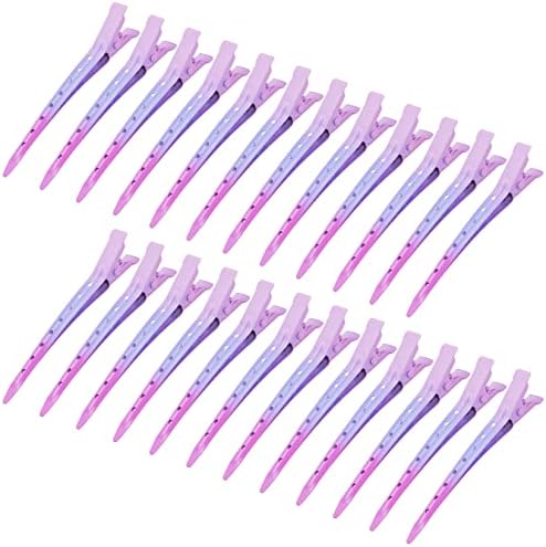 Bantoye 24Packs Duck Bill Clips 3.35 Inch Metal Alligator Clip, Pink Purple by AiPretty