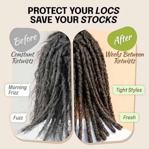 Large Satin Bonnet for Men Sleeping, Dreadlocks Loc Cap for Curly Wave Long - Image 3