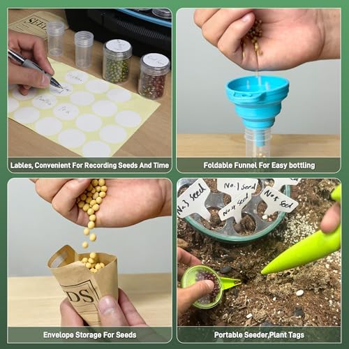 Seed Storage Organizer, 114 Slots Seed Storage Box with 20 Envelopes - Image 4