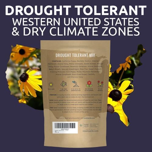 Drought Tolerant Wildflowers Mix – Bulk 5 Pounds – Over 600,000 Open Pollinated Non-GMO Seeds – 21 Different Dryland Species - Image 7