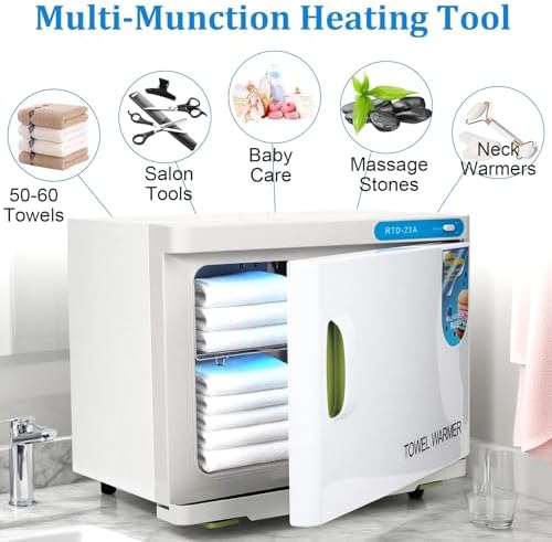 Hot Towel Cabinet 23L, Hot Towel Warmer Cabinet, Extra Large Capacity Heater for Spa, Massage, Salon, Home Use (White 23L) - Image 3