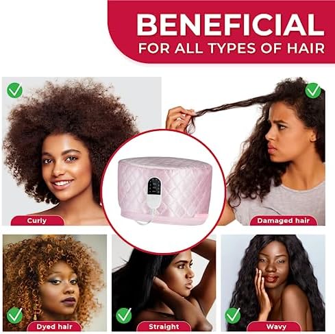 SISWOW Thermal Steamer Cap for Great Deep Conditioning With 10-level Heat for Natural Black Hair - Image 6