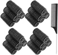 24 Pcs Self-Grip Small Hair Rollers Curlers Set, 25 mm, Black by obeobyhairaccessories