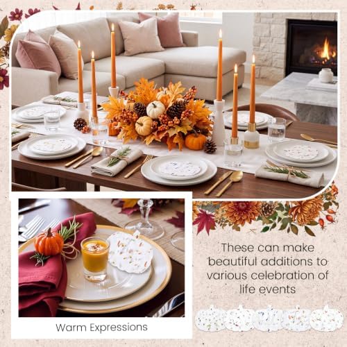 Dunzoom 50 Pcs Plantable Seed Paper Tags Wildflower,Pumpkin Shape - Image 6