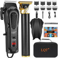 Hair Clippers for Men, Cordless Clipper & T-Blade Trimmer Set with Case by LQT
