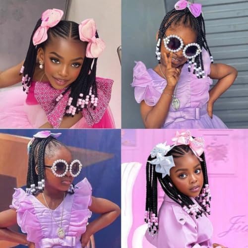 Kid Ponytail With Beads Braid Detachable Protective Hairstyle For Girls - Image 3
