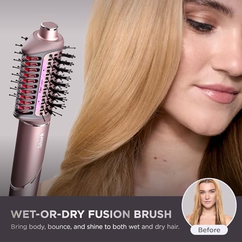 Shark FlexFusion Ceramic Air Styler, Straightener+Curler, Blush, HD641S - Image 6