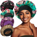 vidsel 4PCS Satin Bonnet, Bonnets for Women, Silk Hair Bonnet for Sleeping by vidsel
