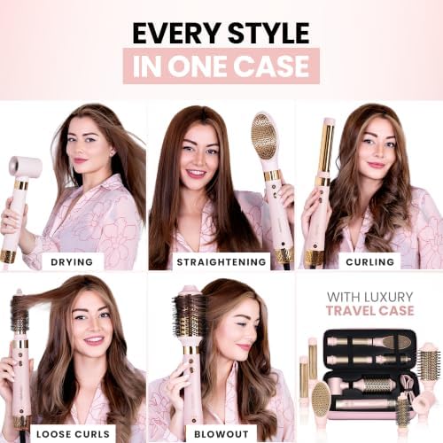 ELLA BELLA® 6 in 1 Professional Hot Air Styler & Straightener, Fast Drying - Image 2